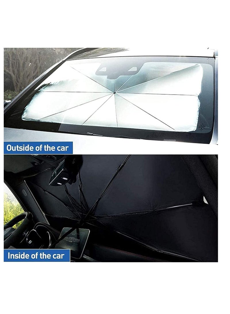 Car Windshield Sun Shade Protector Foldable Umbrella Covers for Car Front Window Sunshade - UV Block Protection - Fit Most Vehicle (Pack of 1) - Image 5