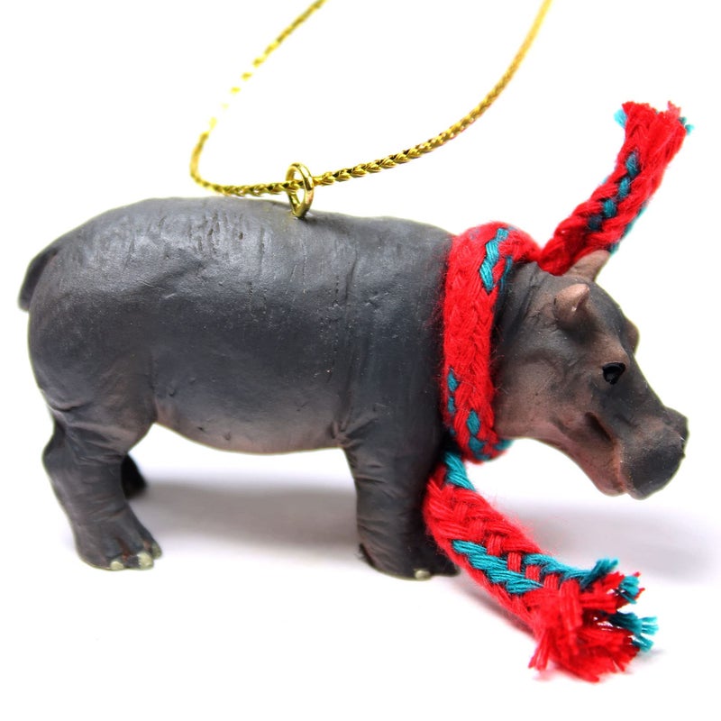 Conversation Concept Hippopotamus Tiny Miniature One Christmas Ornament - Delightful! - Image 1