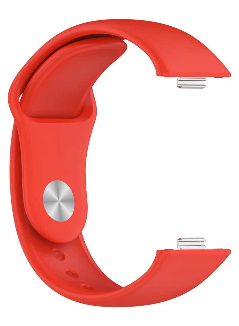سوار سيليكون لساعة هواوي واتش فيت 3 / فيت 4 / فيت 4 برو الرياضية، ملحقات الساعة الذكية، سوار كوريا بديل (أحمر) - Image 3