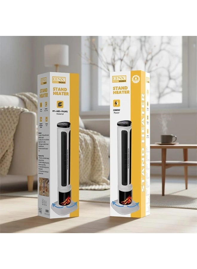 دينكس دفاية عمودية DENX DX2633 بقدرة 2000 واط مع لهب 3D ودوران 60° و3 سرعات - Image 5