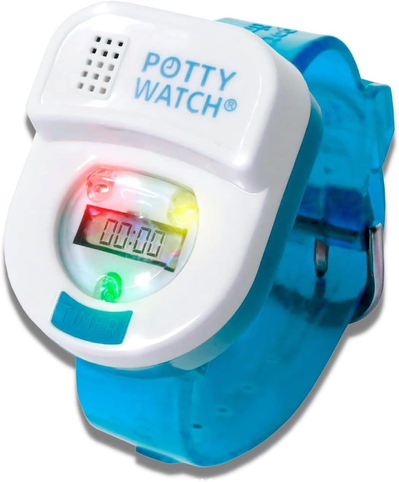 POTTY TIME Potty Watch for Kids Potty Training - Potty Training Watch with 3 Fun Flashing Lights and Music - Water-Resistant Watch - Potty Watch Remind Kids Every 30, 60 or 90 Minutes - Blue - Image 1