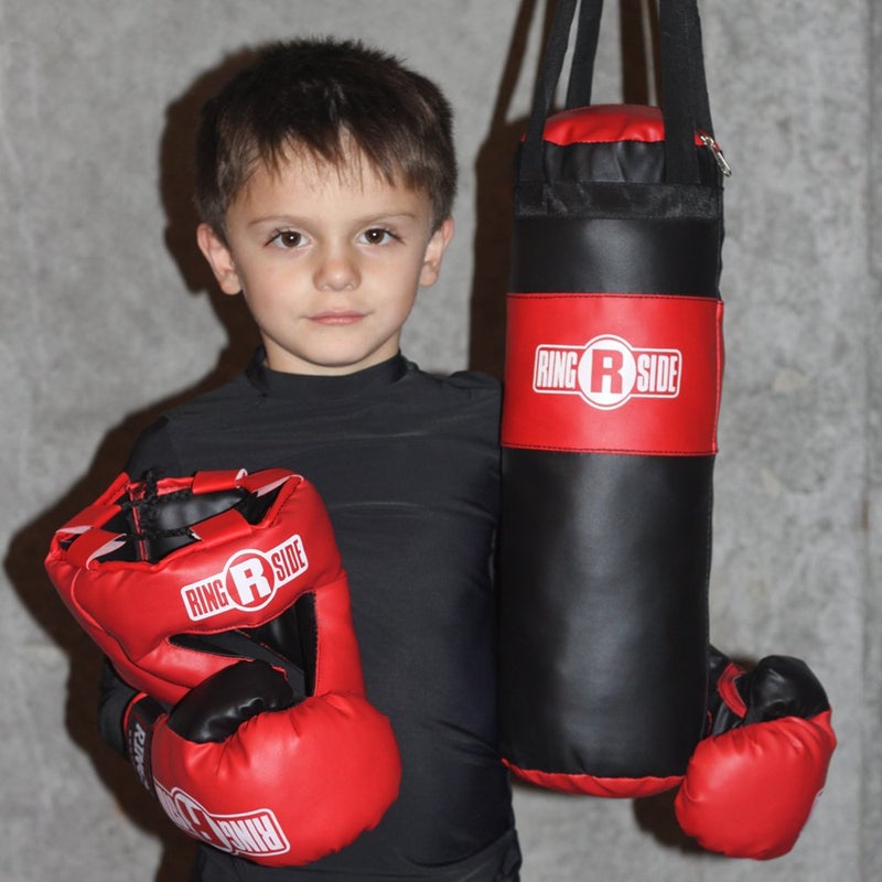 Ringside Kids Boxing Set (2-5 Year Old), Assortment with Punching Bag, Gloves, and Headgear for Boxing, MMA, Muay Thai, and Kickboxing, Youth Sports Set for Boys and Girls, Black - Image 2