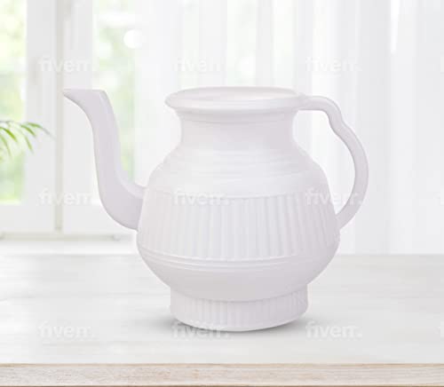Mayaka786 Lota | Bodna | Toilet Wash Jug | 2.25 liters | Plastic (White) - Image 4