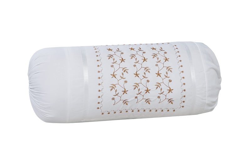 Rj Products أغطية وسائد تطريز قطنية من Rj Products عبوة من 2 قطعة (أبيض) - Image 3