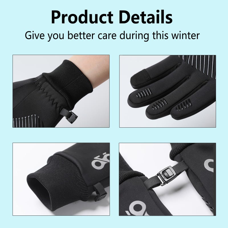 GORELOX Kids Winter Warm Gloves - Touchscreen Thermal Water-Resistant for Boys Girls Running Cycling Football in Cold Weather - Image 4