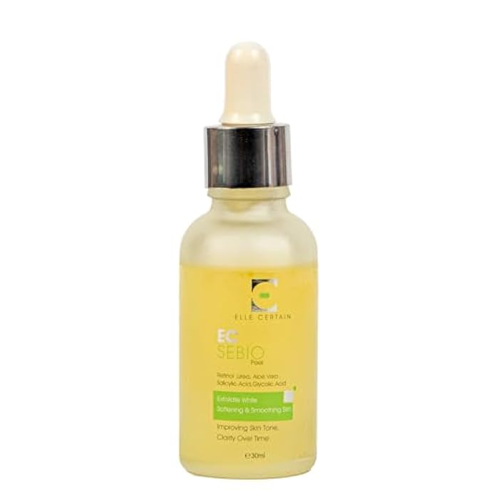 EC Elle Certain EC Peel Retinol,Urea,Aloe Vera Salicylic Acid,Glycplic Acid Exfoliate While Softening and Smoothing Skin Improving Skin Tone,Clarity Over TIME 30ml - Image 3