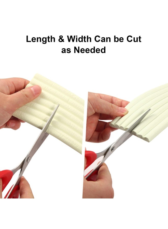 Baby Proofing Edge Corner Protector,6.56 ft Edge Guards Padding with 3M Adhesive, Extra-Wide Soft Rubber Foam Padding, Furniture,Sharp Edge Safety Corner Edge Bumper Guard- Cream - Image 3