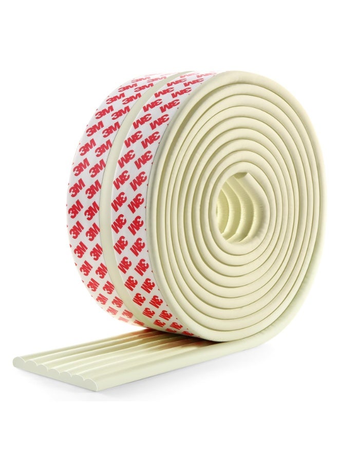 Baby Proofing Edge Corner Protector,6.56 ft Edge Guards Padding with 3M Adhesive, Extra-Wide Soft Rubber Foam Padding, Furniture,Sharp Edge Safety Corner Edge Bumper Guard- Cream - Image 1