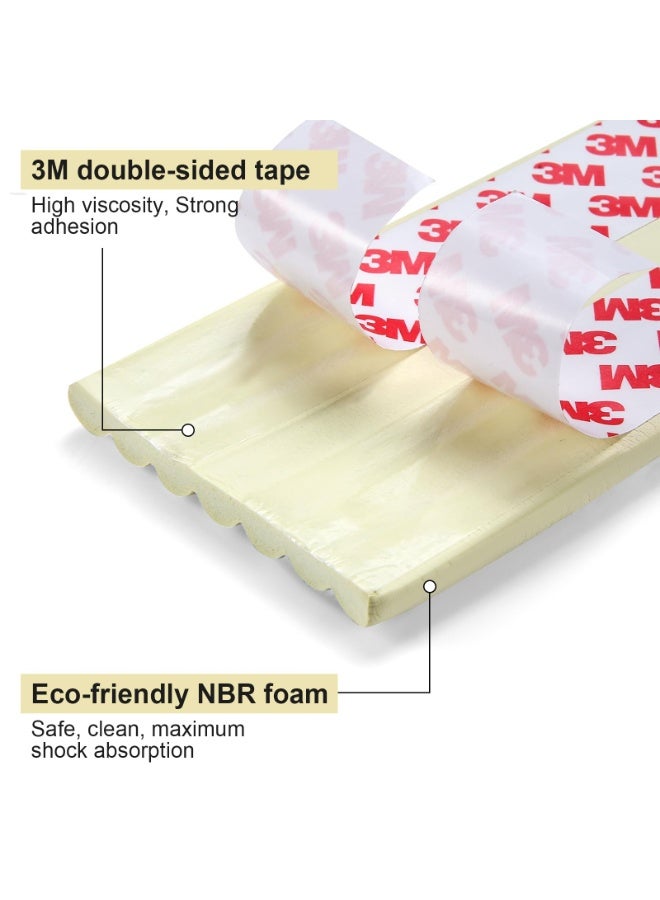 Baby Proofing Edge Corner Protector,6.56 ft Edge Guards Padding with 3M Adhesive, Extra-Wide Soft Rubber Foam Padding, Furniture,Sharp Edge Safety Corner Edge Bumper Guard- Cream - Image 4