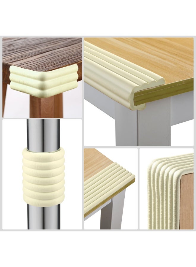 Baby Proofing Edge Corner Protector,6.56 ft Edge Guards Padding with 3M Adhesive, Extra-Wide Soft Rubber Foam Padding, Furniture,Sharp Edge Safety Corner Edge Bumper Guard- Cream - Image 5