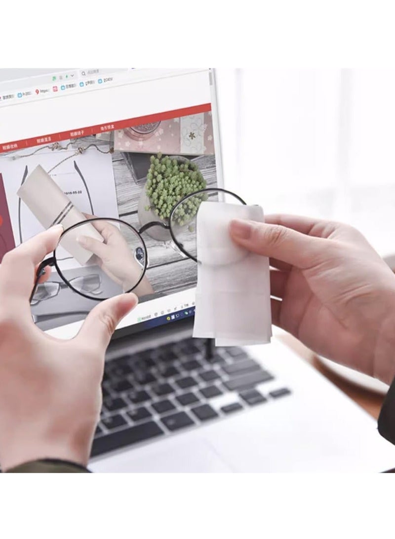 100 Pack Lens Cleaning Wipes, Glasses Wipes, Pre-Moistened Lens Wipes for Eyeglasses Individually Wrapped, Screen Wipes - Image 5