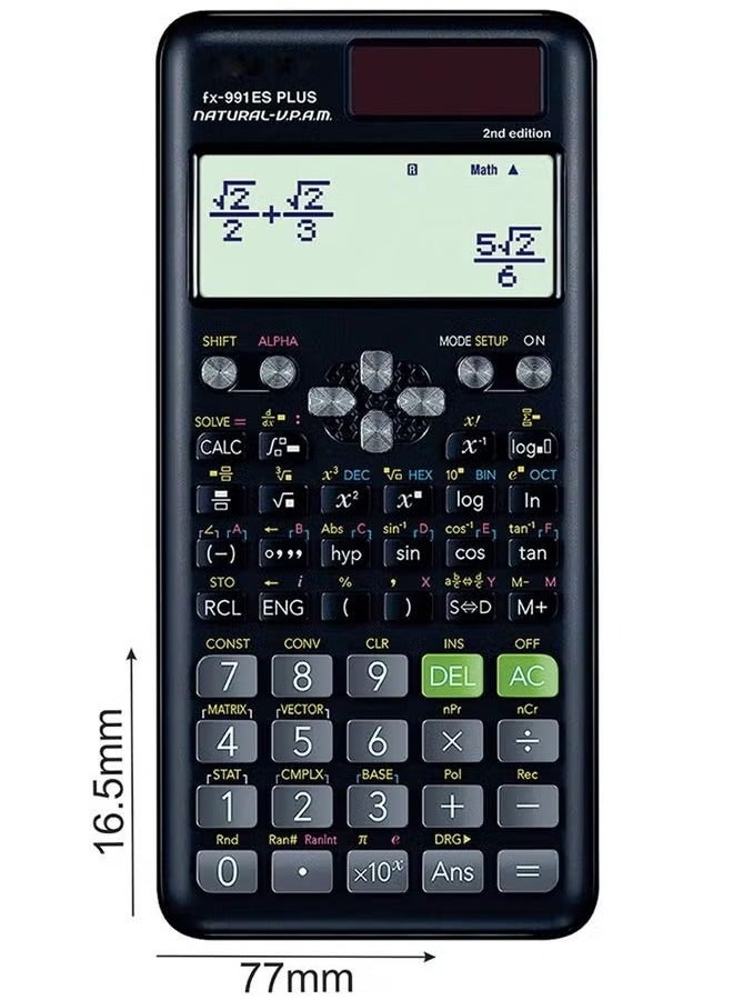 Generic Fx-991Es Plus 2nd Edition Scientific Calculator Black  - Image 4