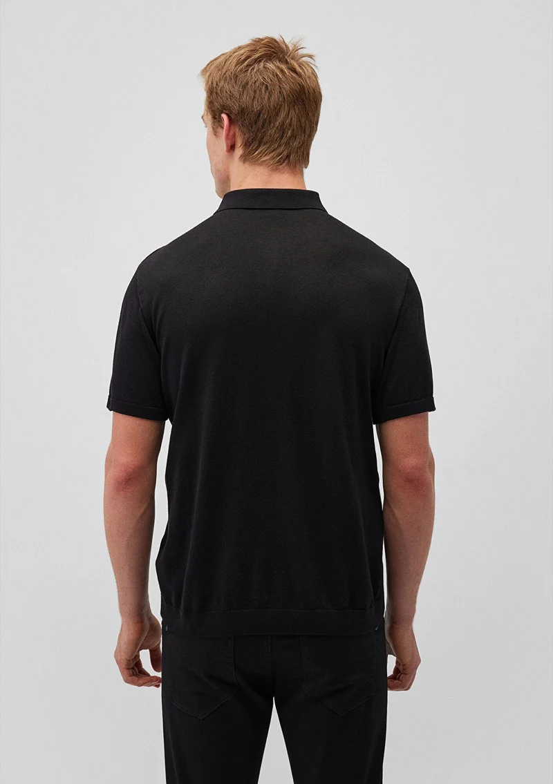 MAVI Black Knit Polo