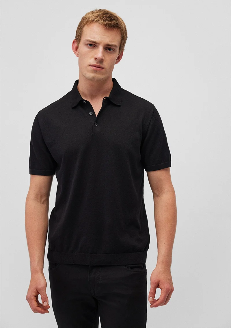 MAVI Black Knit Polo