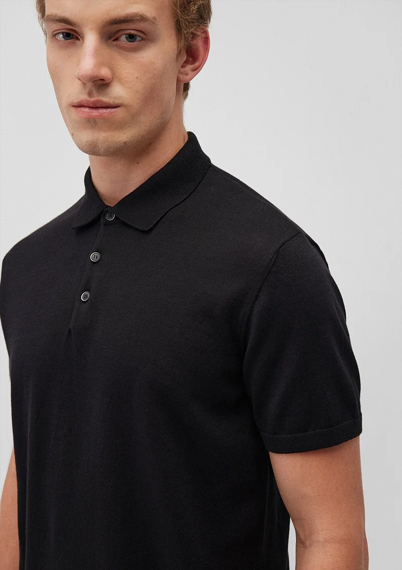 MAVI Black Knit Polo