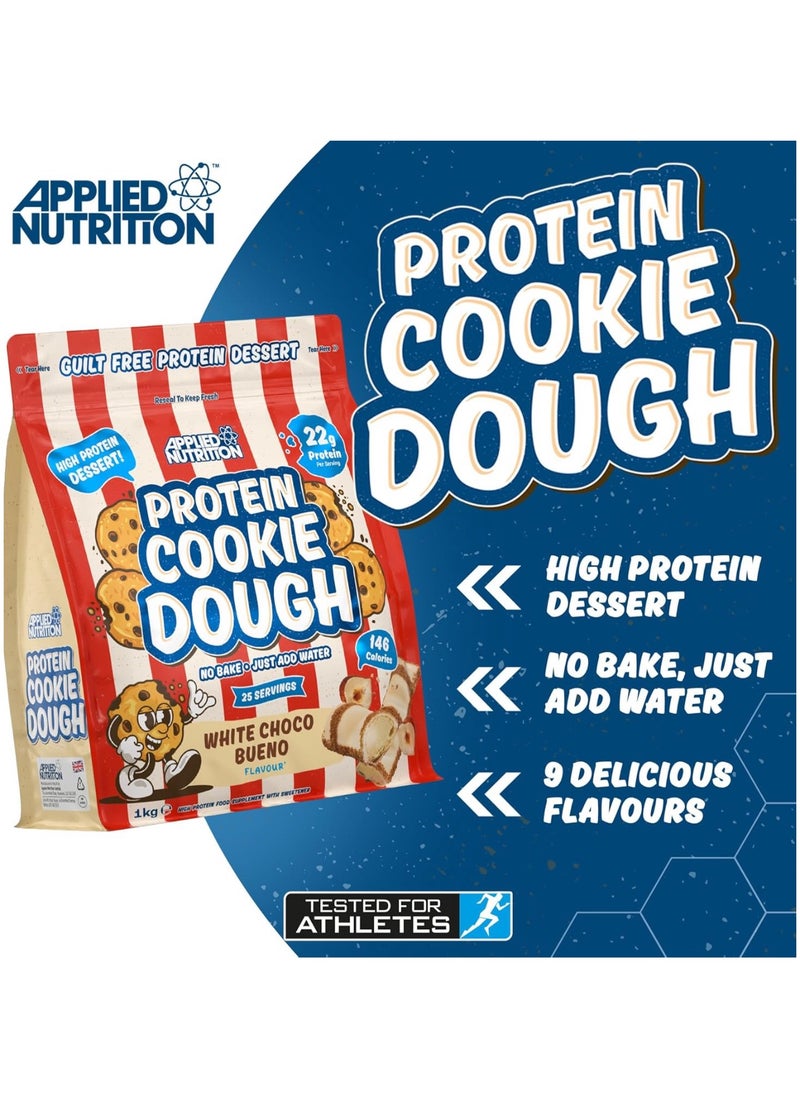 Applied Nutrition - Protein Cookie Dough – 1kg White Choco Bueno Flavour, High-Protein, Delicious & Nutritious Snack, Supports Muscle Growth - Image 1