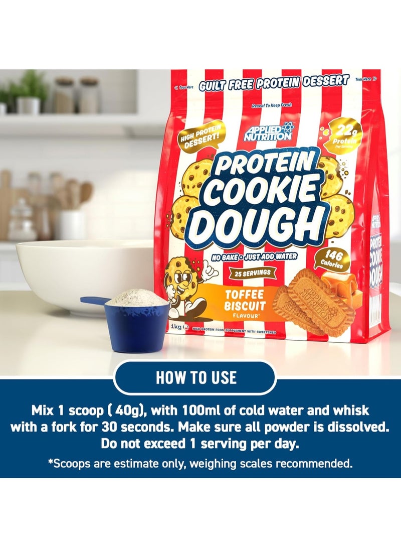 Applied Nutrition - Protein Cookie Dough – 1kg White Choco Bueno Flavour, High-Protein, Delicious & Nutritious Snack, Supports Muscle Growth - Image 1