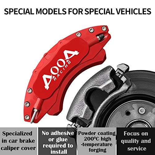 AOOA Brake Disc Red with White Character Caliper Cover Powder Coating Fits Dodge Charger/Challenger SXT/SE/Chrysler 300(Front Single Piston) - Image 5