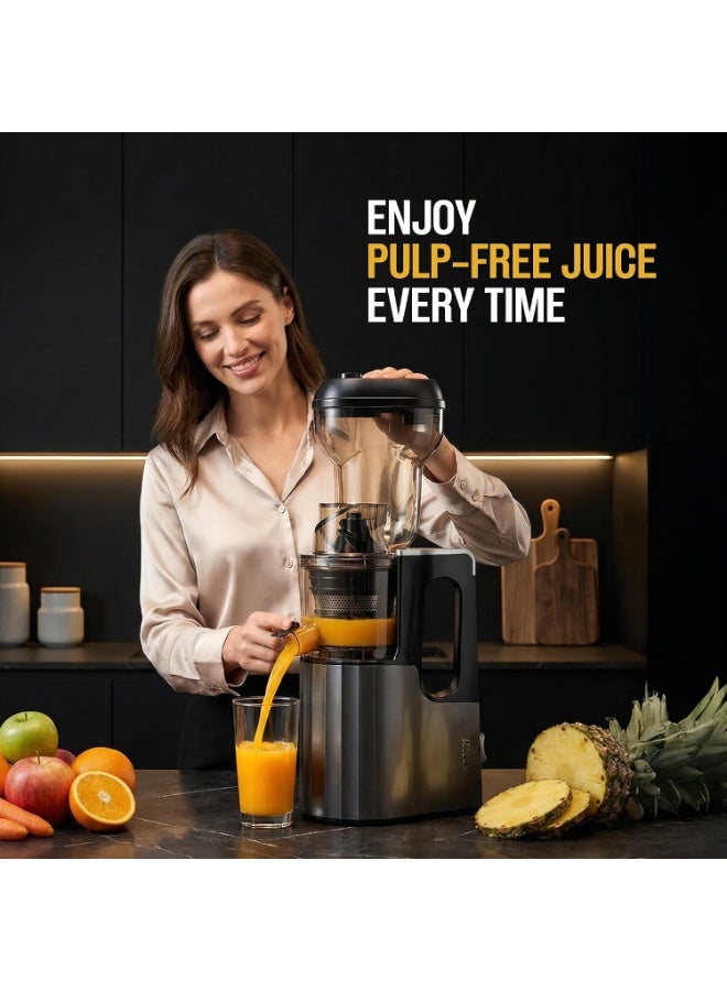Rico Cold Press Slow Juicer with Ice Cream Maker | 5 Years Motor Warranty | Slow Juicer for Fruits, Vegetables & Nut Milk | 10% More Juice, Less Waste | Low Noise | Anti-Drip | Easy to Clean - Image 2
