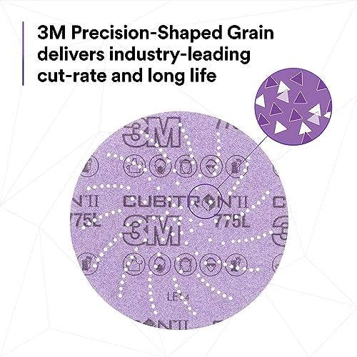 3M Xtract Cubitron II Hookit Clean Sanding Film Disc 775L, 150+, 6 in, Pack of 50 Hook and Loop Sanding Discs for Paint Preparation and Removal, General Sanding, Refining, Blending, and Featheredge - Image 2
