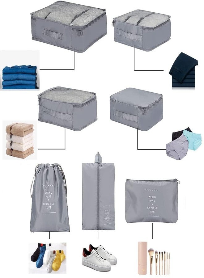 Senvox 7 Pcs Travel Storage Bag Packing Cubes Set | Foldable & Lightweight Travel Luggage Cloth Bag With Laundry Bag, Toiletry Bag & Cosmetic Case - Image 4