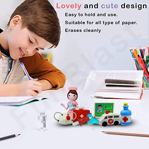 FunBlast Erasers for Kids - Doctor Playset Erasers for Kids, Stationary Kit for Boys, School Stationary Set, Birthday Return Gift (12 Pcs;Multicolor) - Image 4