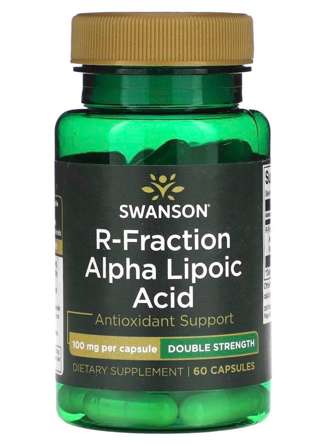 R-Fraction Alpha Lipoic Acid Double Strength 100 mg 60 Capsules