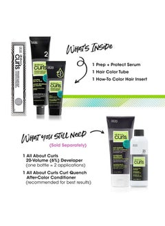 ALL ABOUT CURLS All About Curls 4N Chestnut Ringlets Permanent Hair Color (Prep + Protect Serum & Hair Dye for Curly Hair) - 100% Grey Coverage, Nourished & Radiant Curls  - Image 2