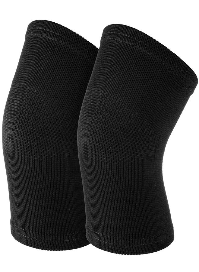 WLLHYF Kids Knee Sleeve Brace 1 Pair Children Knee Support Pad Breathable Elastic Soft Knee Protectors for Kids Child Girls Boys Teens Basketball Volleyball Sports (Medium) - Image 1