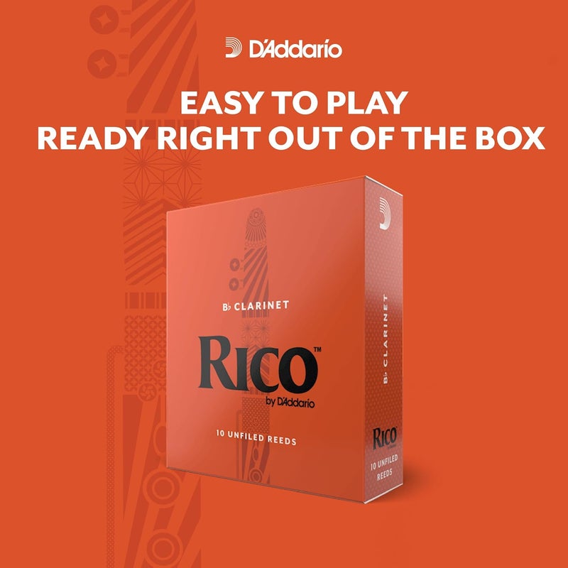 D'Addario Rico by D'Addario Bb Clarinet Reeds, Strength 2.5, 10-pack - Image 4