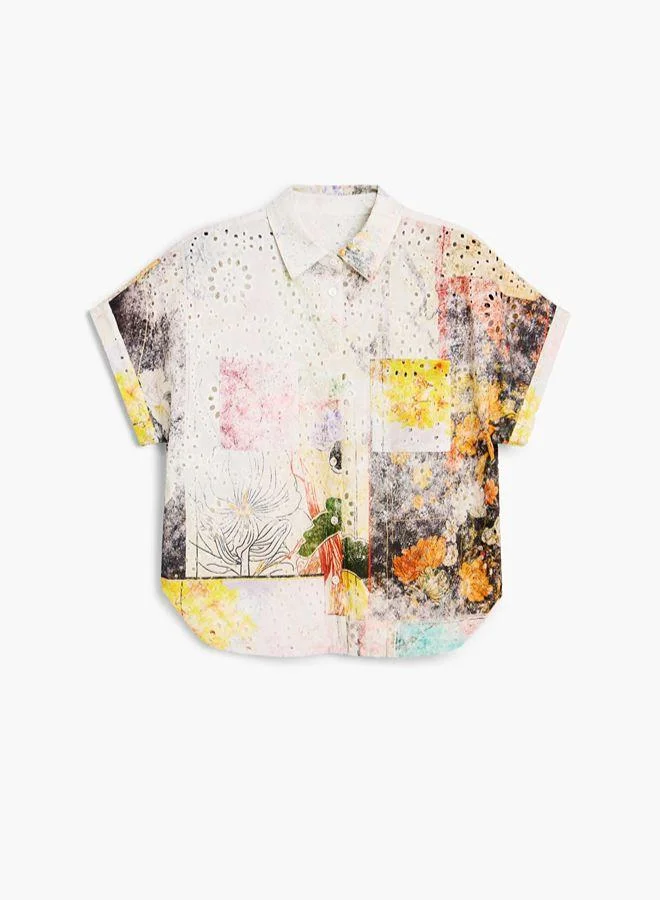 Desigual Multicolour Short-sleeve cotton shirt for Women | Best Price UAE