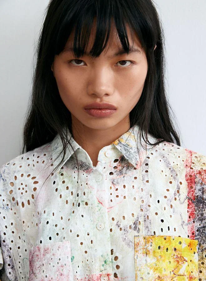Desigual Multicolour Short-sleeve cotton shirt for Women | Best Price UAE
