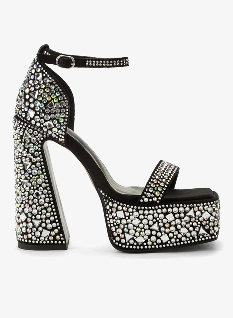 Celeste Women Studded Block Heel Sandals