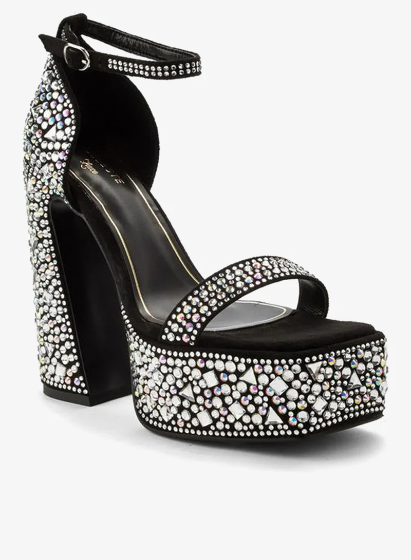 Celeste Women Studded Block Heel Sandals