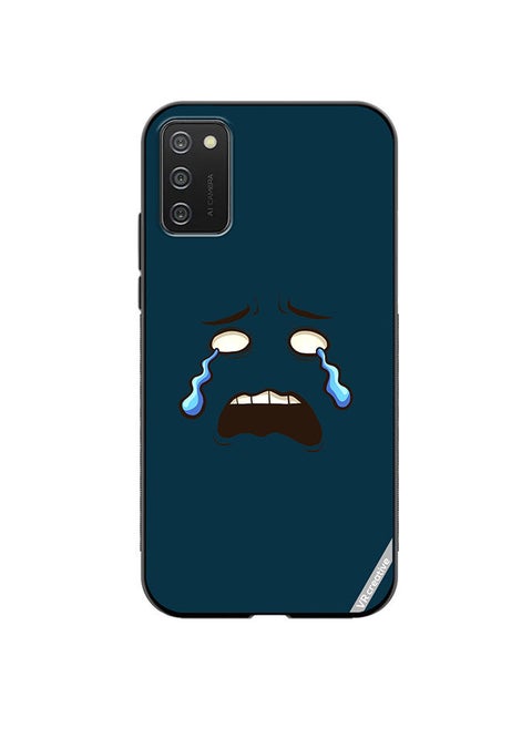 Protective Case Cover For Samsung Galaxy A02s Crying Face Design Multicolour