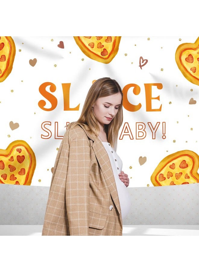 Rsuuinu Pizza Themed Backdrop Girls Slice Slice Baby Cooking Baby Shower Photography Background Newborn Baby Birthday Cake Table Banner Party Decorations Supplies Photo Booth Studio Props 7x5ft - Image 5