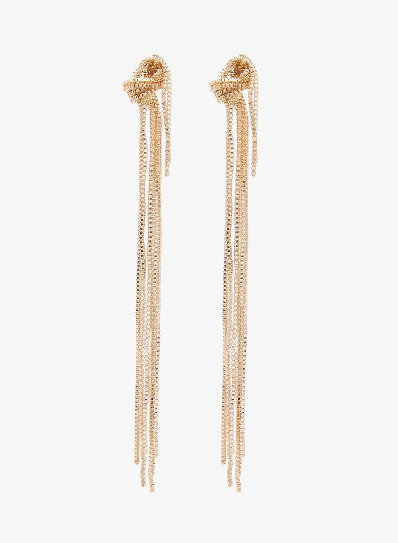 Ella Limited Edition Gold Gold Drop Down Earrings for Women | Best Price UAE
