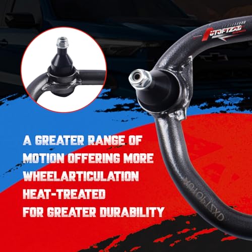 Autoptzxd Front Upper Control Arms w/Ball Joint for 2004-2020 Ford F150, 2-4" Lift Suspension Adjustable Control Arms, Replacement OEM Factory/Stock Suspension Arms 2pcs - Image 4