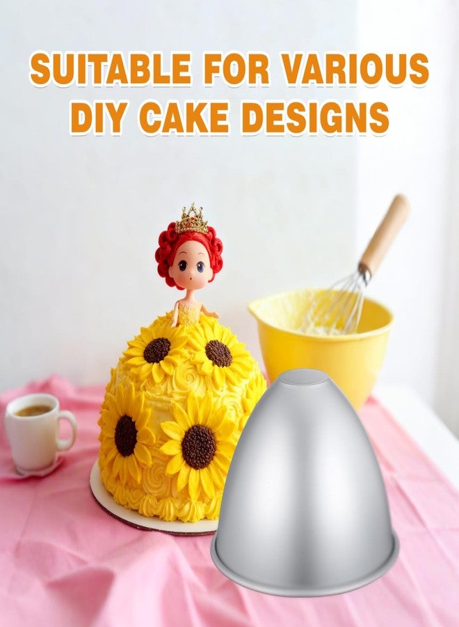 أموسفون قالب كيك على شكل تنورة دمية أميرة من آموسفن - قوالب خبز غير لاصقة مقاس 8 بوصات لكعكات فساتين الأميرات، مناسبة لأعياد ميلاد الفتيات واحتفالاتهن. - Image 3