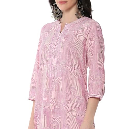 Biba Women's Pink Straight Kurta - Image 5