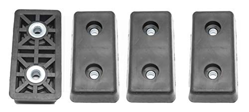 Linear Motion Labs 4 Large Rectangular Rubber Feet Bumpers - .528 H X 2.777 L X 1.375 W - Made in USA - Heavy Duty - Non Marking for Furniture, Tables, Chairs, Desks, Benches, Sofas, Chests, Other Large Items. - Image 1