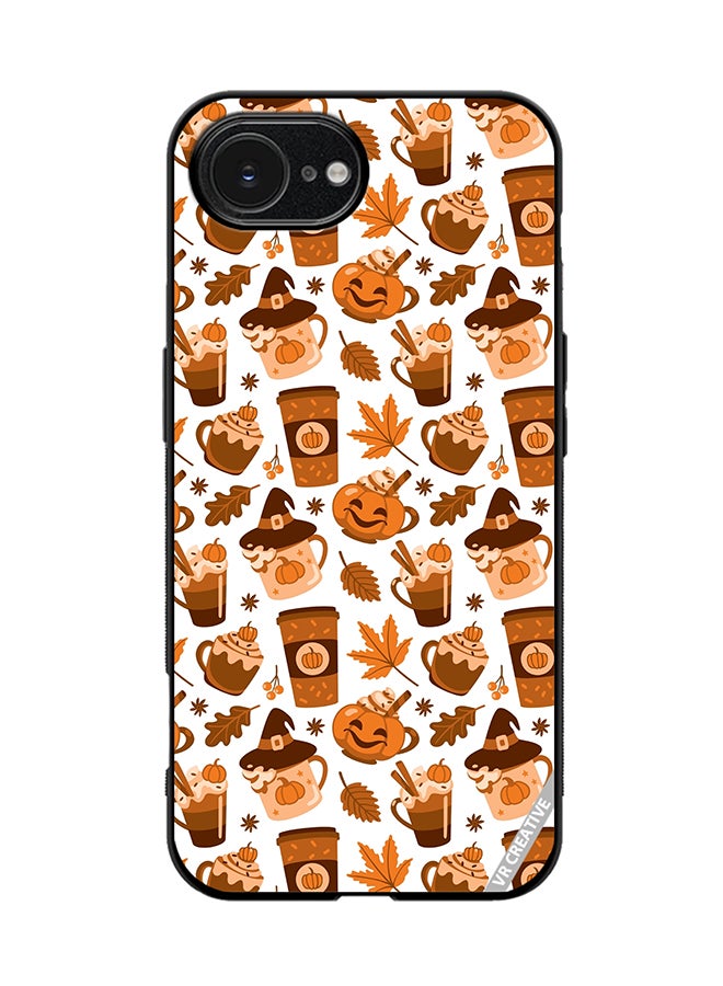 VR CREATIVE Protective Case Cover For Apple iPhone 16e Coffee Of Different Type Cozy Print Autumn Mood Design Multicolour