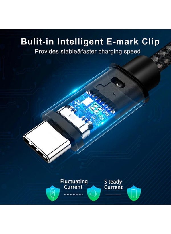 Livx - Dual Pack Force 100W Usb-C to Usb-C 3.1 Gen2 10 Gbps 4k@60hz 50 cm Fast Charging Data and Video Cable - Image 1