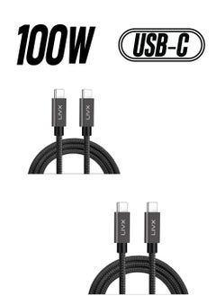 Livx Dual Pack Force 100W Usb-C to Usb-C 3.1 Gen2 10 Gbps 4k@60hz 50 cm Fast Charging Data and Video Cable  - Image 1