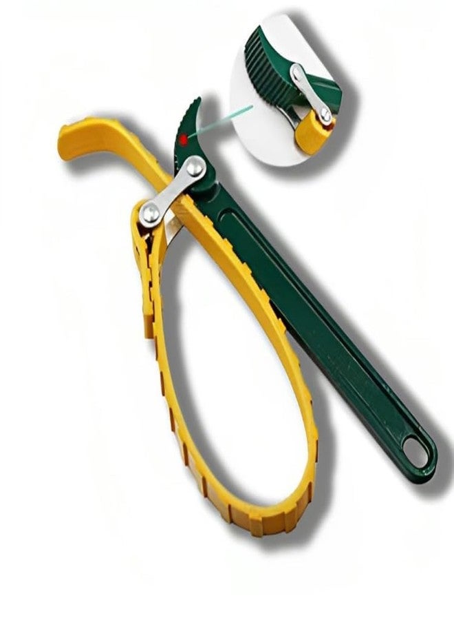 ZIODIC Multi-Purpose Adjustable Belt Strap Wrench Steel Handle Adjustable Strap Oil Filter Opener Wrench (12 Inch) COLOR MAY VERY - Image 1