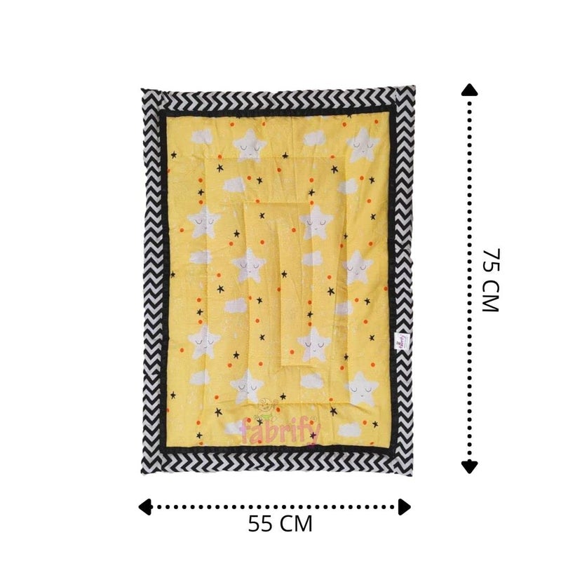 Fabrify Baby Mattress Baby Baby Sleeping Mat New Born Baby Supper Soft MattressGodadiQuilt Cotton Sleeping Mat for New Born Baby 01 Year Pack of 3 Multicolored - Image 2