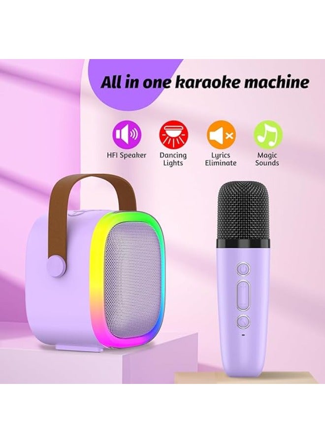 ORLENIC Portable Karaoke Speaker with Bluetooth & Wireless Microphone – Party Karaoke Machine with LED Lights, Clear Sound PA System for Family Parties, KTV Singing, Kids & Adults - Image 2