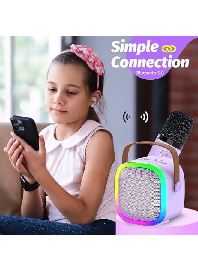 ORLENIC Portable Karaoke Speaker with Bluetooth & Wireless Microphone – Party Karaoke Machine with LED Lights, Clear Sound PA System for Family Parties, KTV Singing, Kids & Adults - Image 4