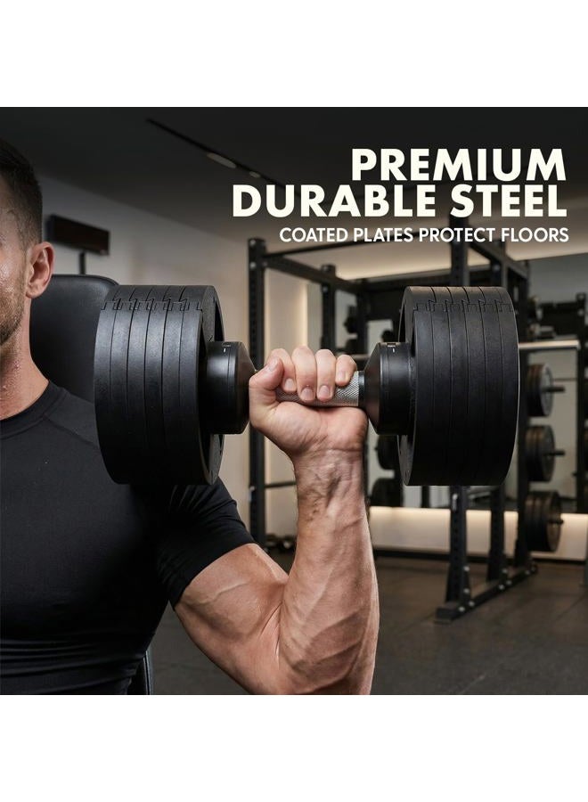 SQUATZ 45 lb Adjustable Dumbbells with Quick Weight Change, Space-Saving Dumbbell Set with Anti‑Slip Handle, Secure Locking System, Heavy‑Duty Plates & Base for Home Workout and Strength Training - Image 4