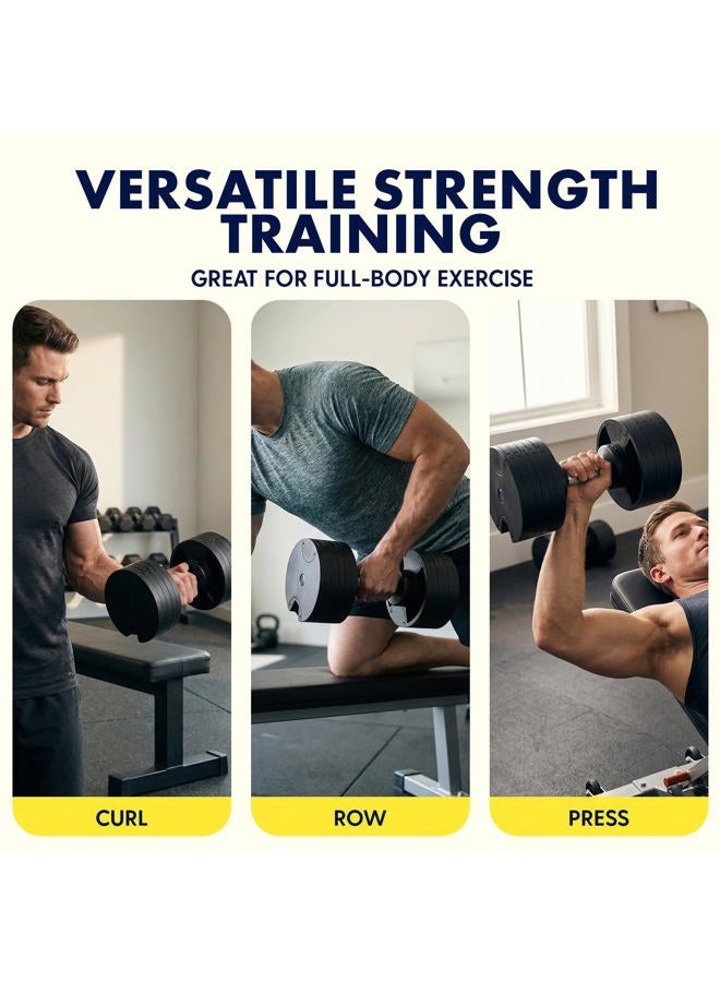 SQUATZ 45 lb Adjustable Dumbbells with Quick Weight Change, Space-Saving Dumbbell Set with Anti‑Slip Handle, Secure Locking System, Heavy‑Duty Plates & Base for Home Workout and Strength Training - Image 5